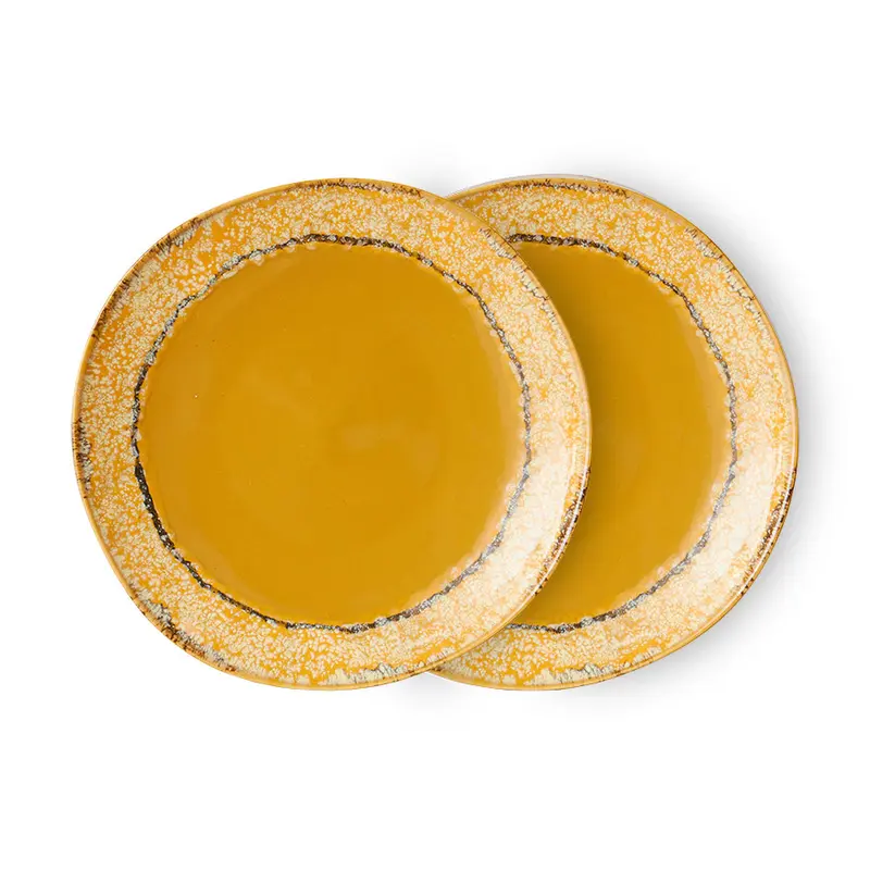 Hkliving 70s ceramics - Side plates Paradise (set of 2)