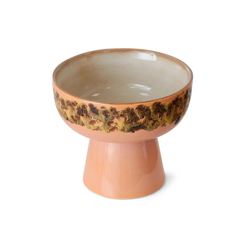 Hkliving 70s ceramics - Tapas bowl on base L Lush
