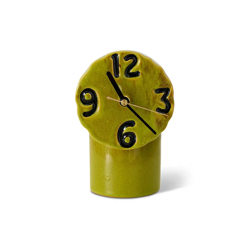 Hkliving retro ceramic clock - Olive