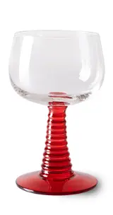Hkliving Swirl wijnglas lang - Rood