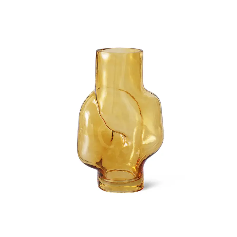Hkliving Vaas - Gleam glass high Amber