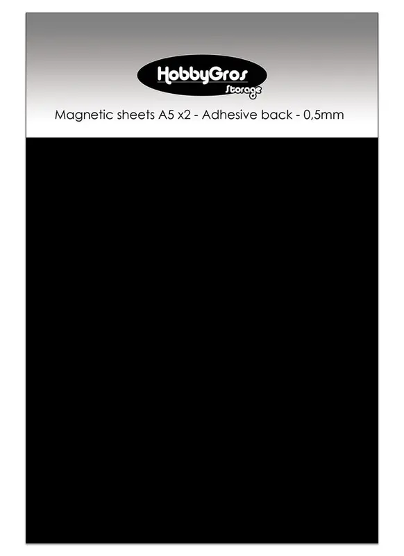 Hobbygros Storage - Magnetic Sheets A4 Adhesive Back 0.5mm (2pcs)