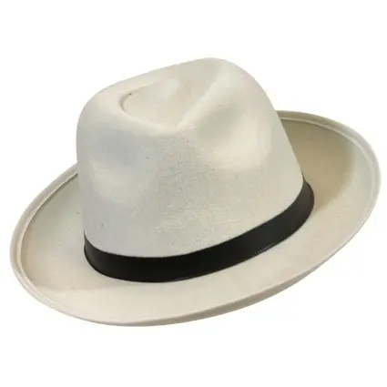 Hoed Blues Brothers vilt wit