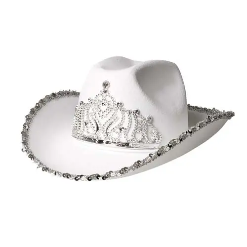 Hoed cowboy Glimmer wit