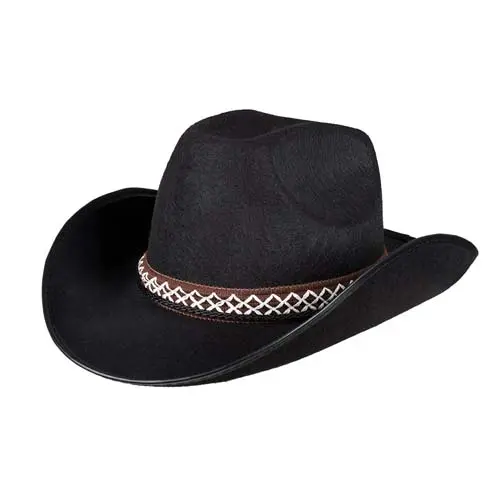 Hoed cowboy junior zwart