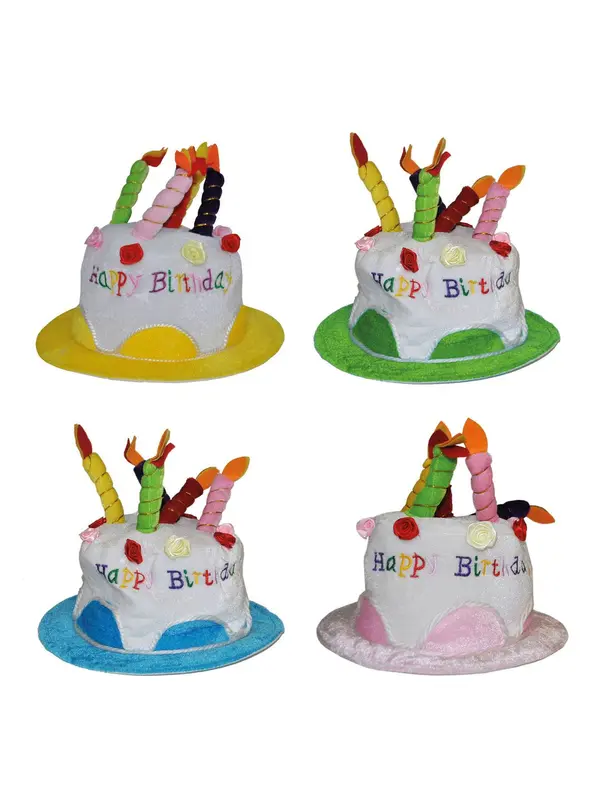 Hoed Happy Birthday (blauw of roze)