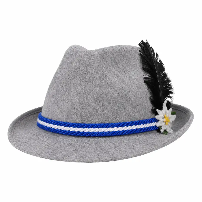 Hoed Oktoberfest grijs blauw
