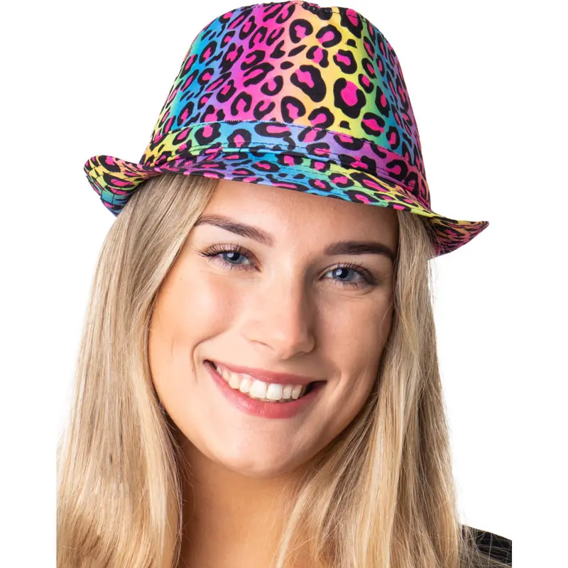 Hoed tribly Panter meerkleurig