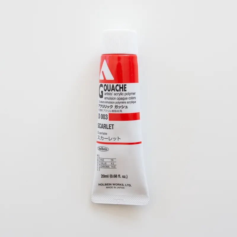 Holbein Acryla Gouache D003 A 'Scarlet'