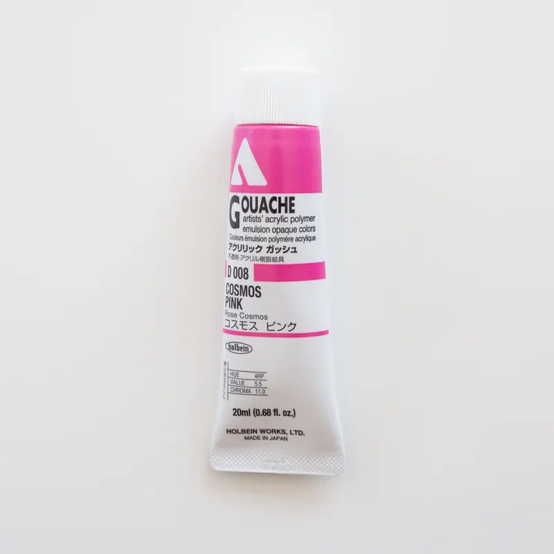 Holbein Acryla Gouache D008 A 'Cosmos Pink'