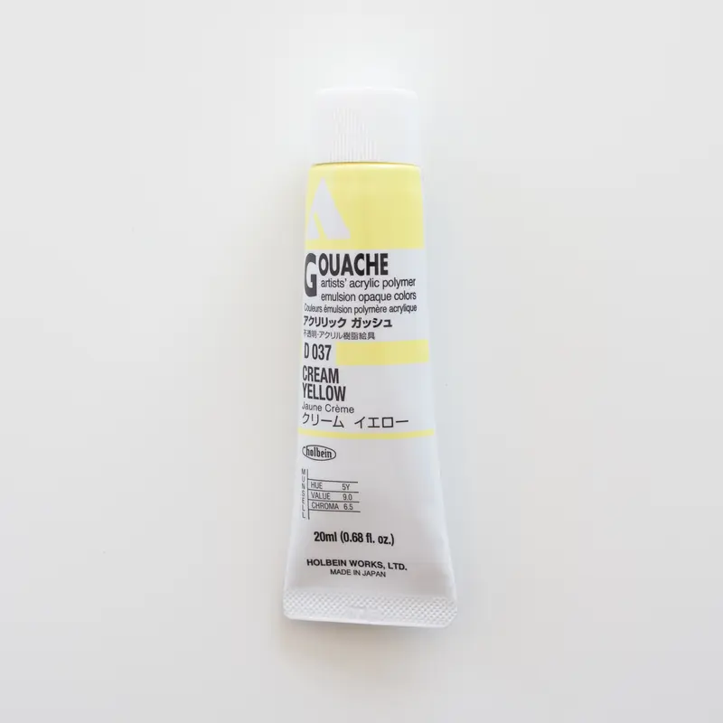 Holbein Acryla Gouache D037 A 'Cream Yellow'