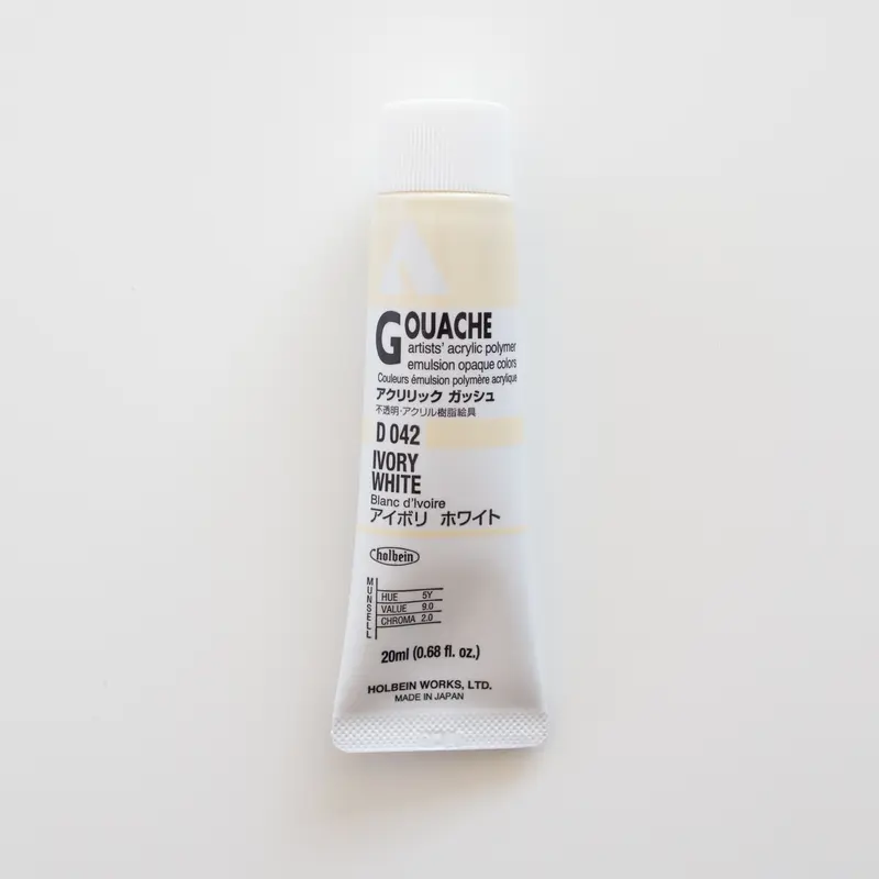 Holbein Acryla Gouache D042 A 'Ivory White'