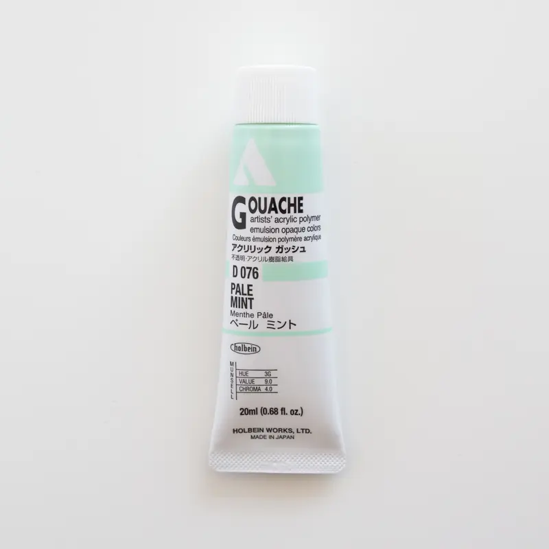 Holbein Acryla Gouache D076 A 'Pale Mint'