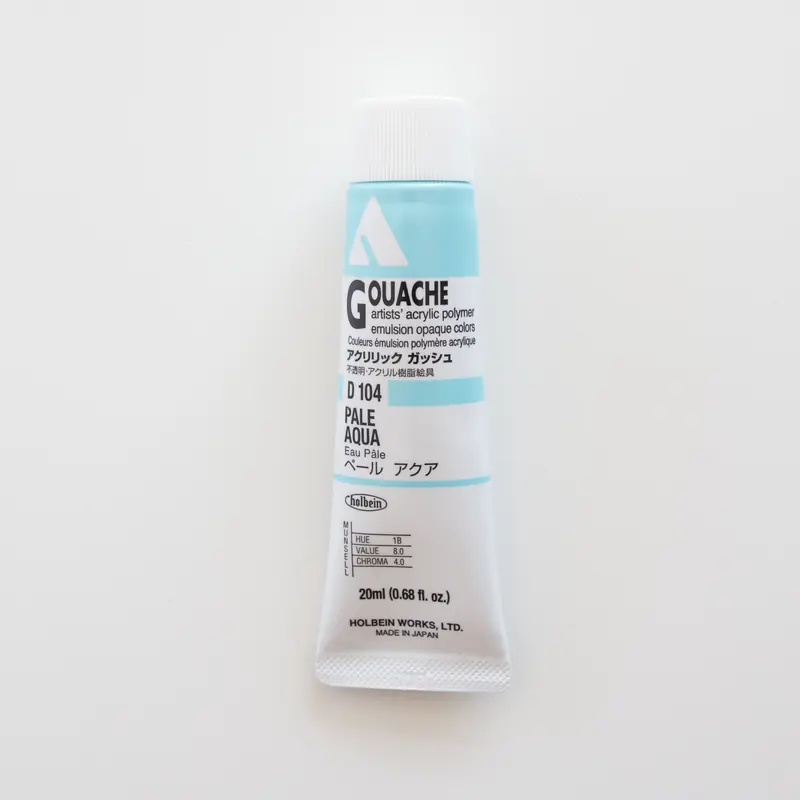 Holbein Acryla Gouache D104 A 'Pale Aqua'