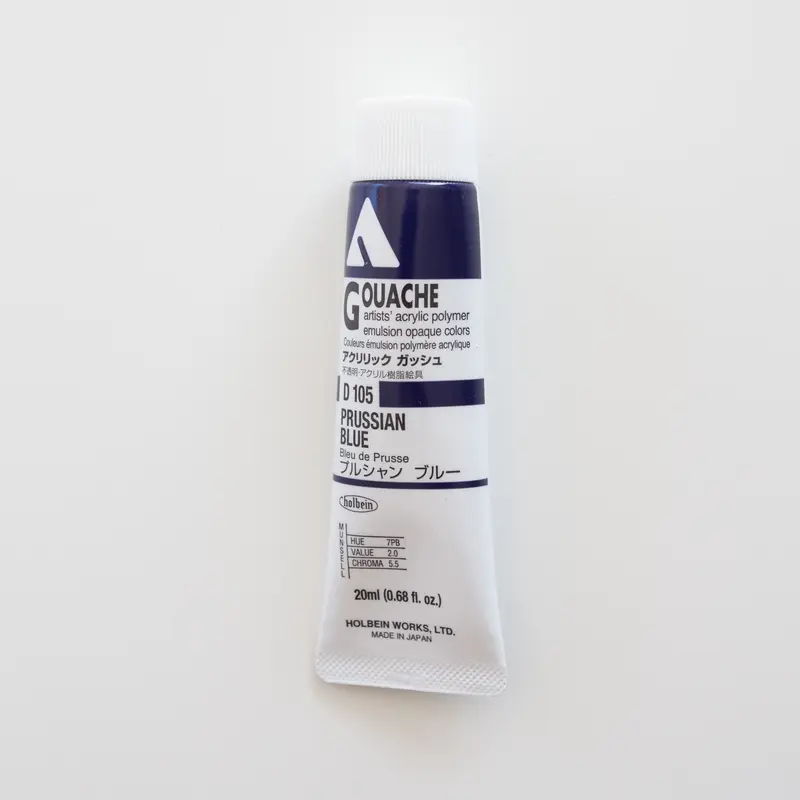 Holbein Acryla Gouache D105 A 'Prussian Blue'