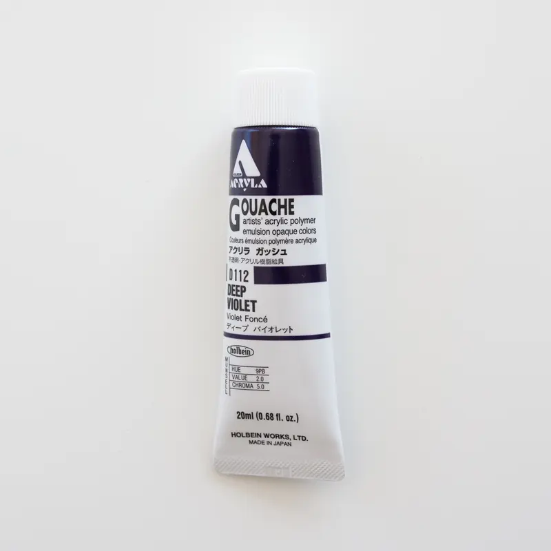 Holbein Acryla Gouache D112 A 'Deep Violet'