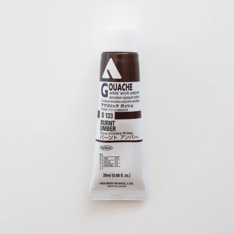 Holbein Acryla Gouache D133 A 'Burnt Umber'