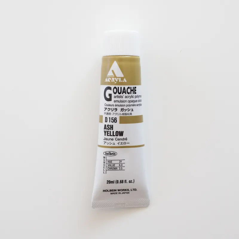 Holbein Acryla Gouache D156 A 'Ash Yellow'