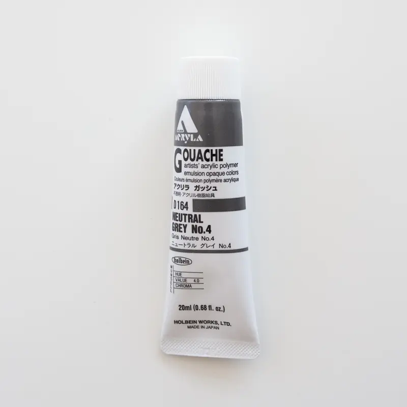Holbein Acryla Gouache D164 A 'Neutral Grey #4'