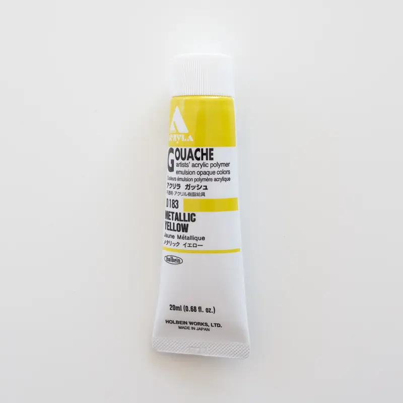 Holbein Acryla Gouache D183 C 'Metallic Yellow'