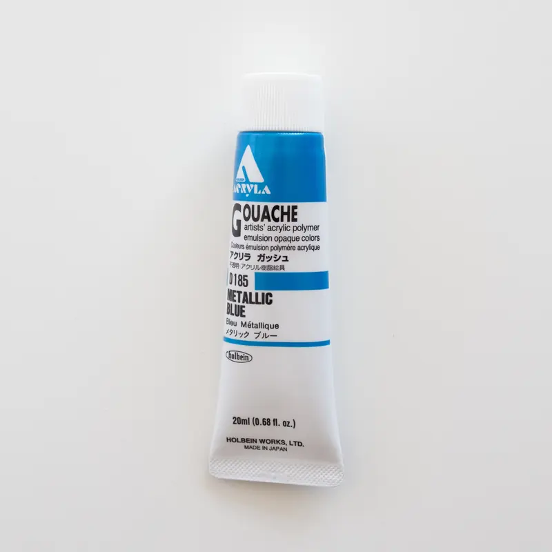 Holbein Acryla Gouache D185 C 'Metallic Blue'