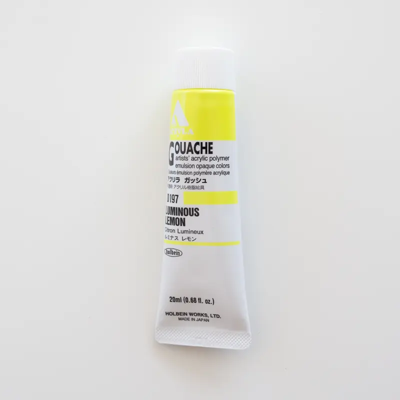 Holbein Acryla Gouache D197 C 'Luminous Lemon'