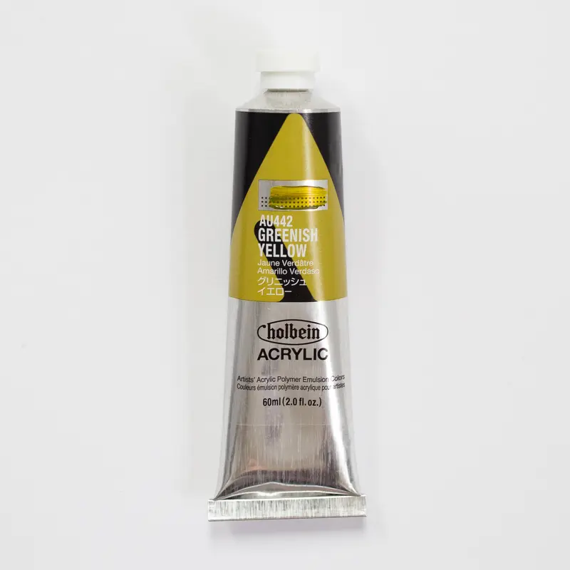Holbein Acrylic Heavy body AU442 Greenish Yellow D 60ml
