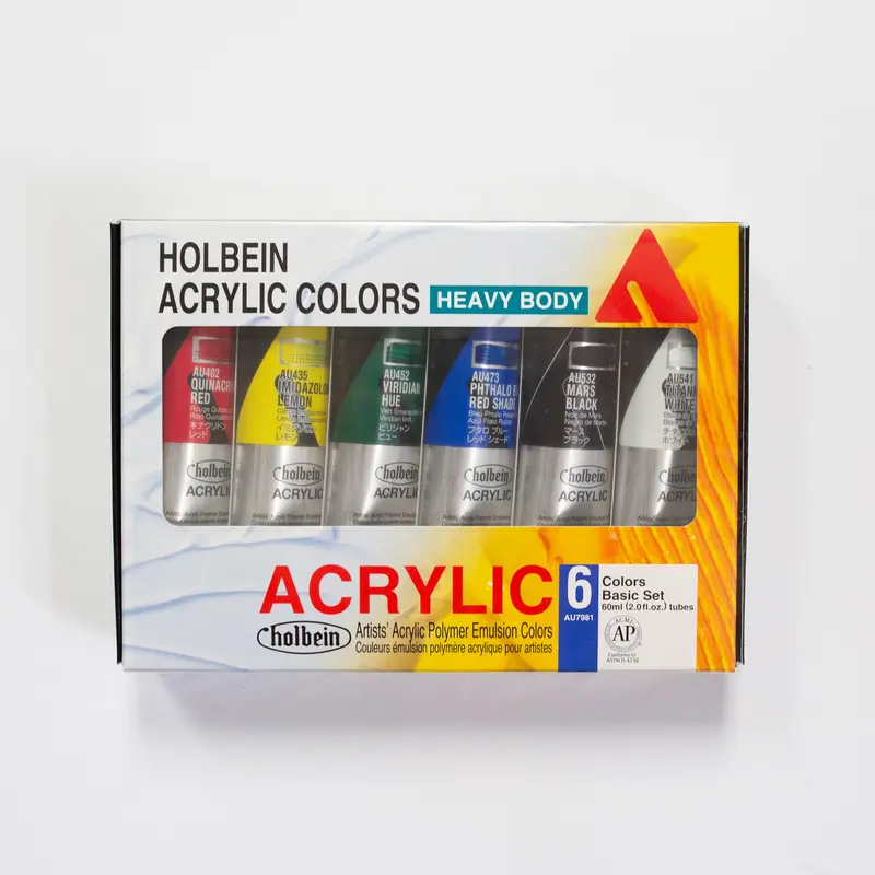 Holbein Acrylic Heavy body Basic 6 Color Set 60ml