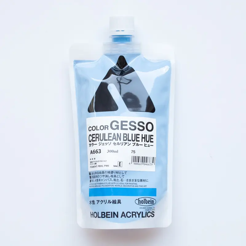 Holbein Acrylics Color Gesso A663 Cerulean Blue Hue E