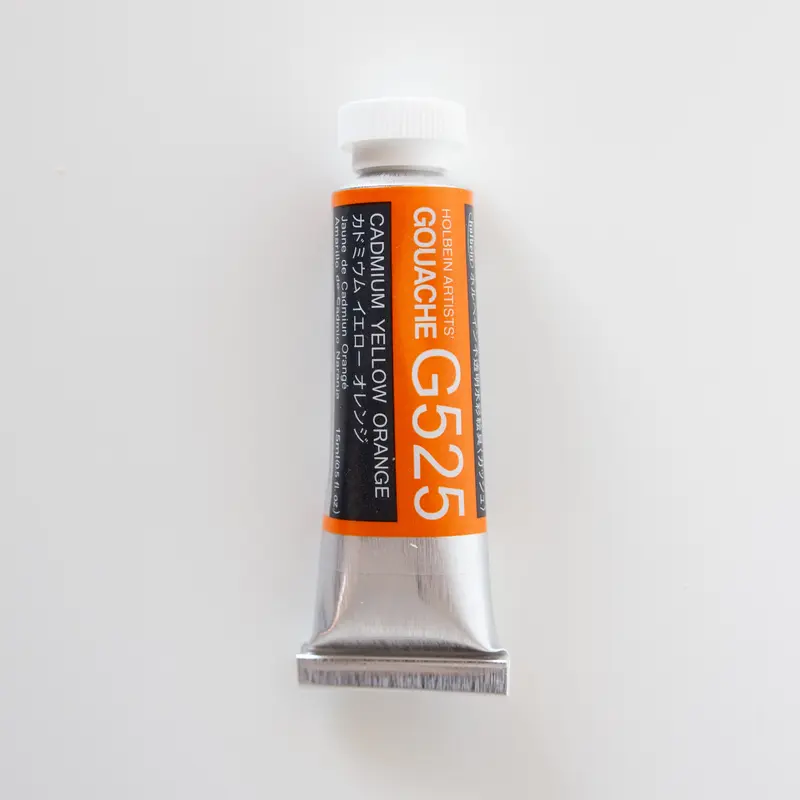 Holbein Artists' Gouache G525 'Cadmium Yellow Orange' D