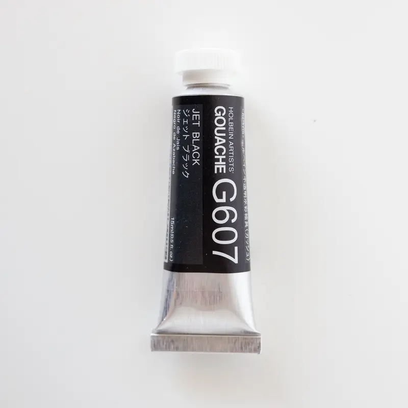 Holbein Artists' Gouache G607 'Jet Black' A