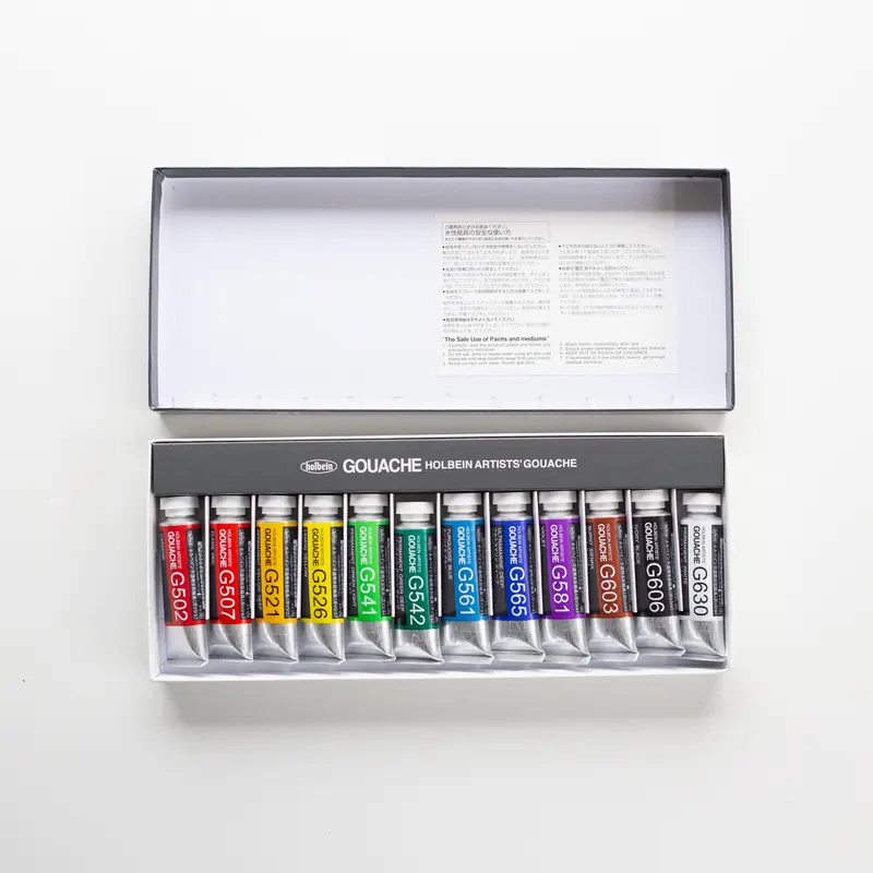 Holbein Artists' Gouache set 12 15ml