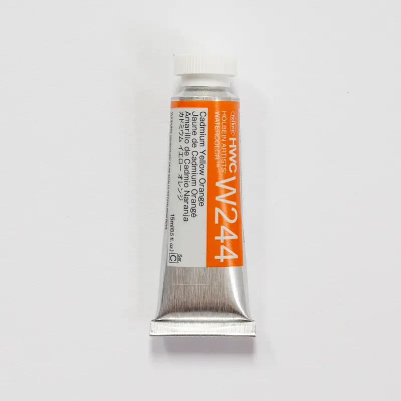 Holbein Artists' Watercolor 15ml W244 Cadmium Yellow Orange C