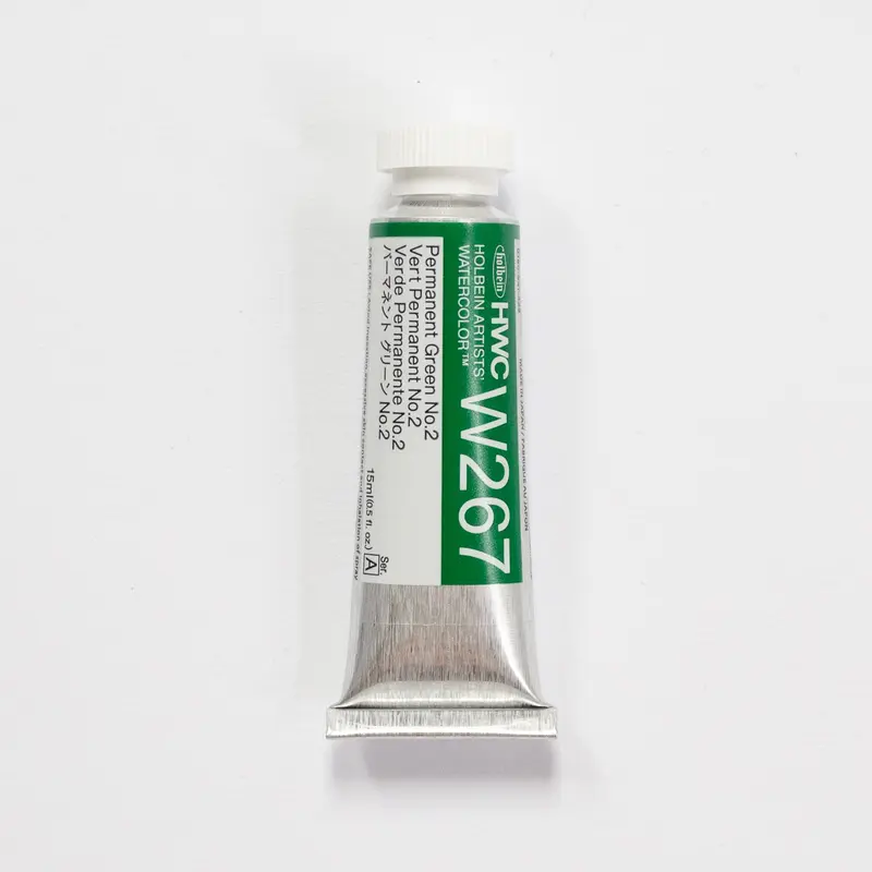 Holbein Artists' Watercolor 15ml W267 Permanent Green #2 A