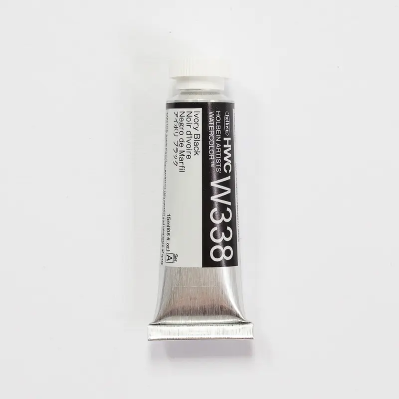 Holbein Artists' Watercolor 15ml W338 Ivory Black A