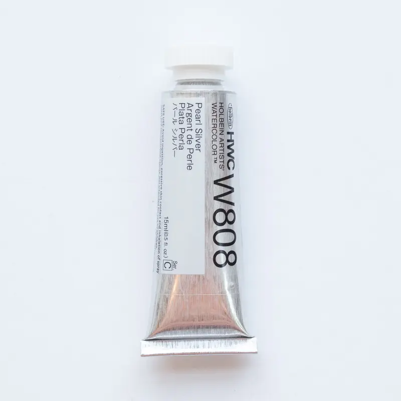 Holbein Artists' Watercolor 15ml W808 'Pearl Silver' C