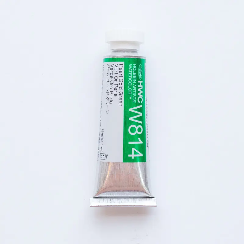 Holbein Artists' Watercolor 15ml W814' Pearl Gold Green' C