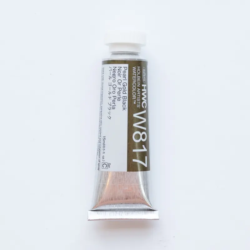 Holbein Artists' Watercolor 15ml W817 'Pearl Gold Black' C