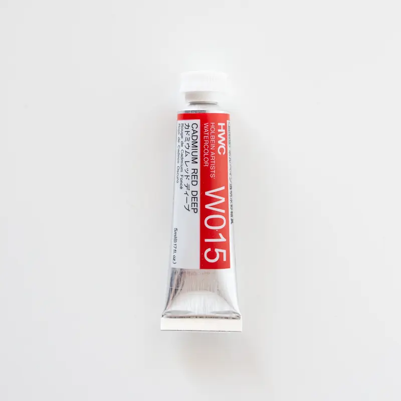 Holbein Artists' Watercolor 5ml W015 'Cadmium Red Deep' E