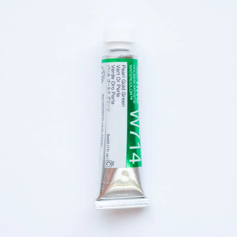 Holbein Artists' Watercolor 5ml W714' Pearl Gold Green' C