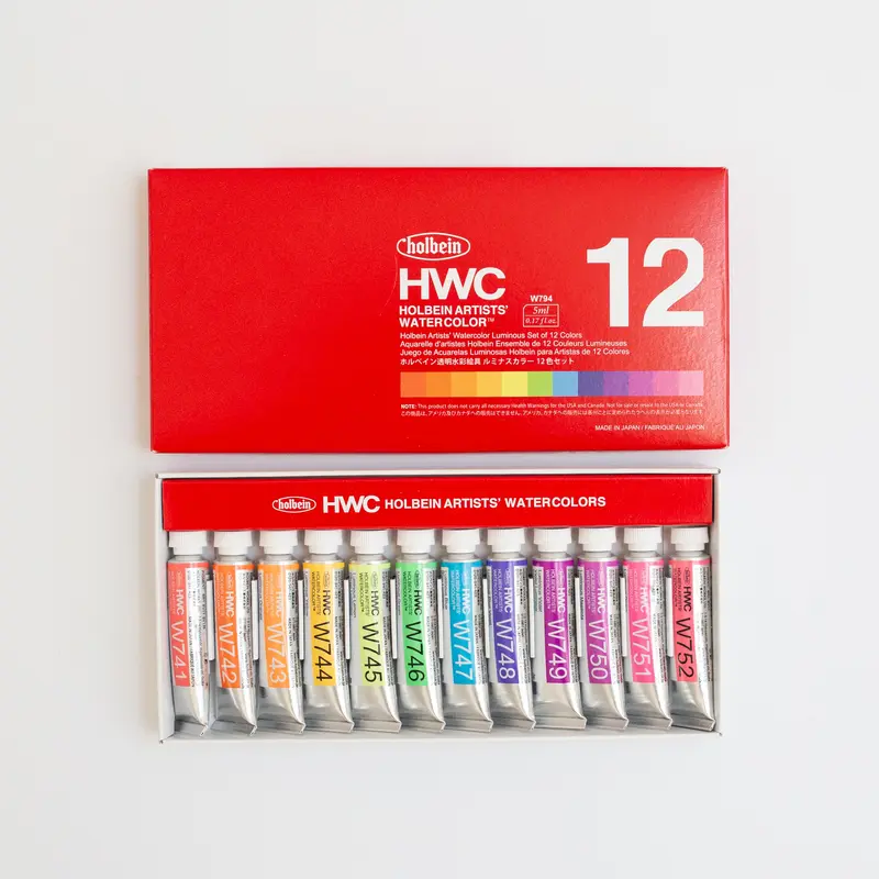 Holbein Artists' Watercolor Set Luminous 12x5ml
