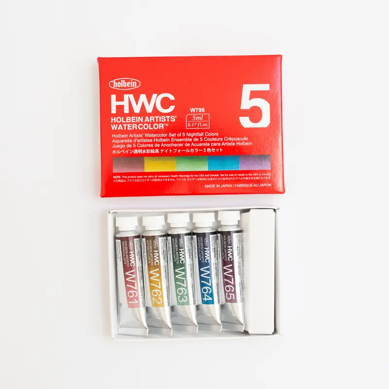Holbein Artists' Watercolor set Nightfall 5x5ml