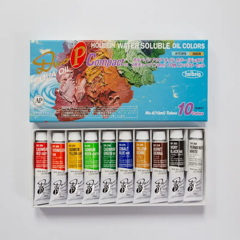 Holbein DUO Watersoluable Oil Color Compact Set 10C 10ml tubes