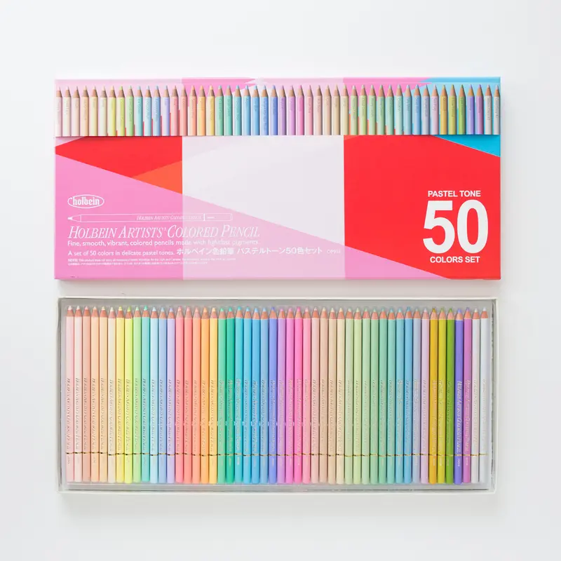 Holbein Kleurpotloden pastel set 50