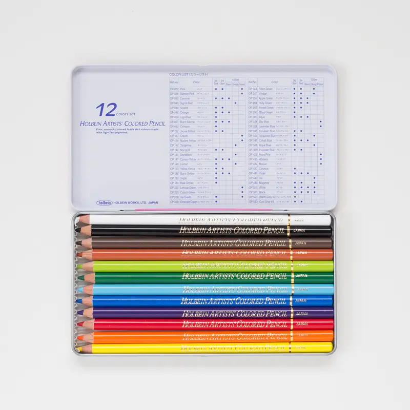 Holbein Kleurpotloden set 12 Basic Tone
