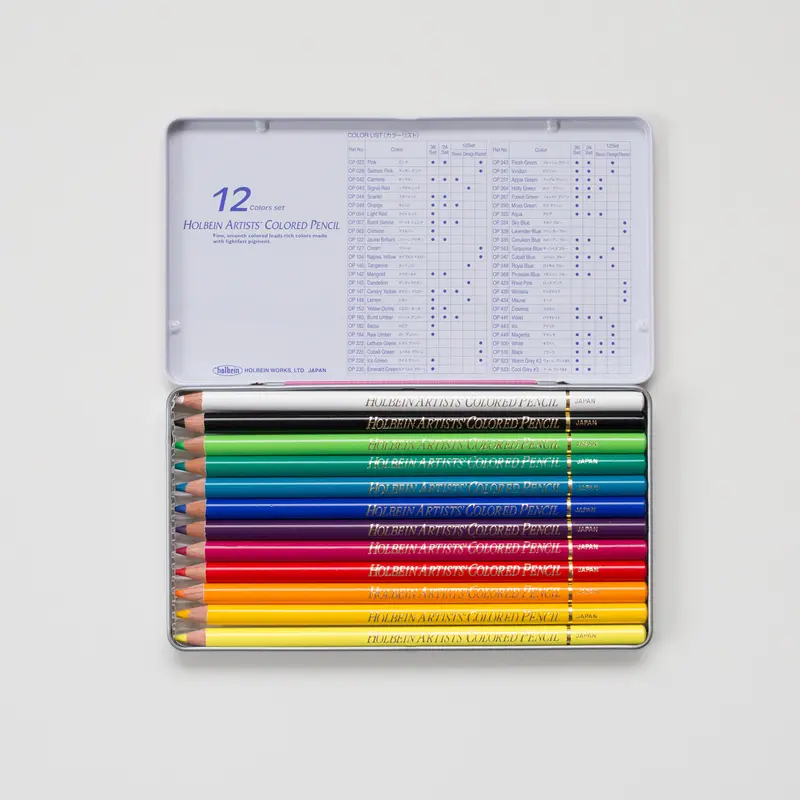 Holbein Kleurpotloden set 12 Design Tone