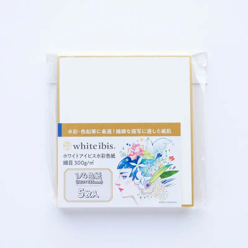 Holbein Watercolor Cards White Ibis 5 stuks 12x14cm (hot pressed)