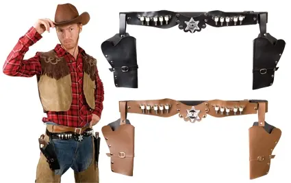 Holster dubbel sheriff 2 kleuren ass.