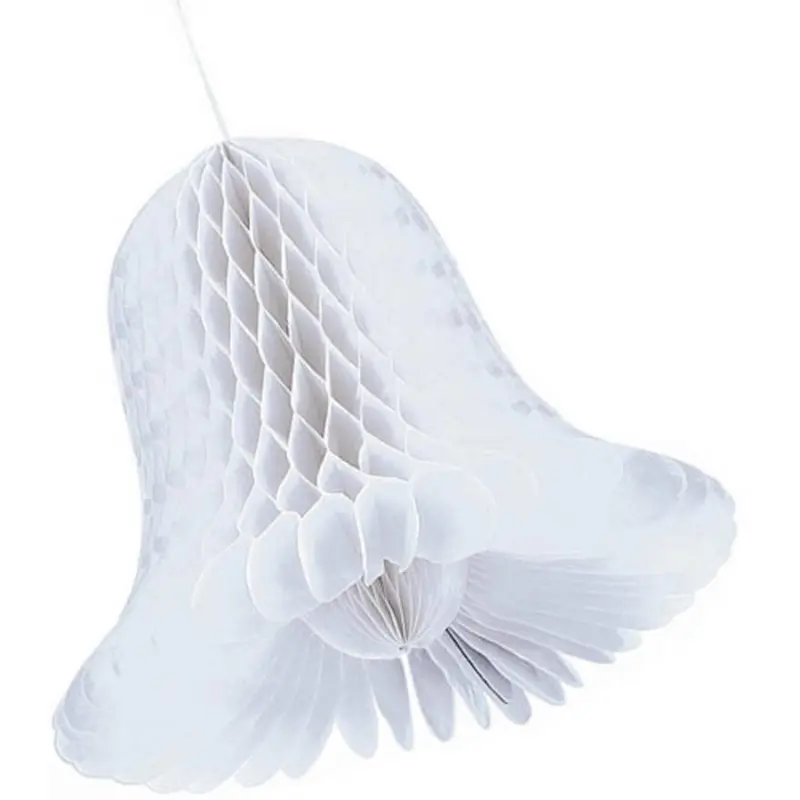 Honeycomb Kerstklok wit 38cm - 2st.