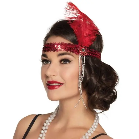 Hoofdband 20s rood